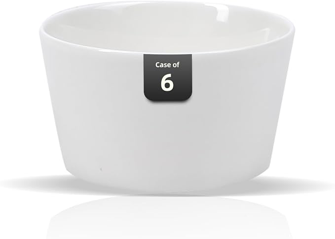 Bone China Cone Shape Commericial Grade Dinnerware Fruit Bowl 3.7inch, Case of 6