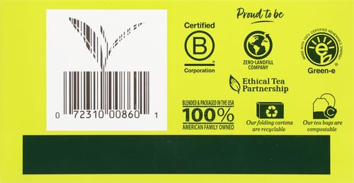 Bigelow Tea Green Tea with Ginger Plus Probiotics, Caffeinated, 18 Count, (Pack of 1), 18 Total Tea Bags