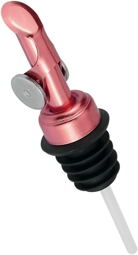 Automatic Pour Spout, Stainless Steel, Leak-Proof, For Olive Oil, Vinegar, Wine & More (Rose)