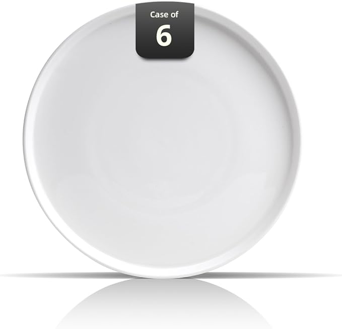 Bone China Cone Shape Commericial Grade Dinner Plate 11.5inch, Case of 6 Pieces