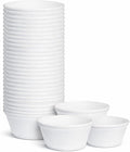 Case of 50 White 8 oz Squat Foam Food Containers – Insulated Disposable Side-Dish & Soup Cups for Restaurants, Catering, Meal Prep