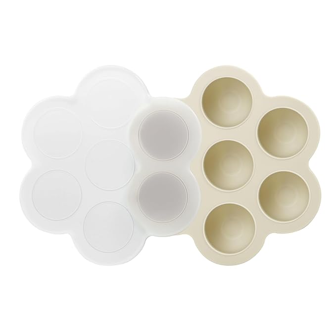 PandaEar 3 Pack Baby Food Freezer Tray with Lids, Silicone Baby Food Storage Container for Homemade Baby Food, Fruit, Purees & Breastmilk (Pink/Green/Linen)