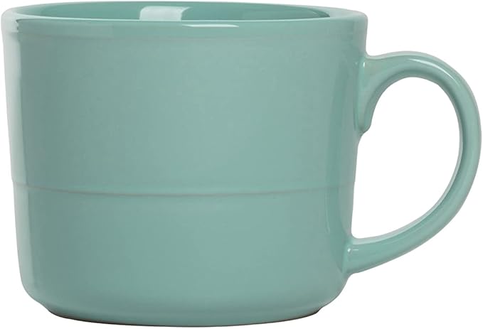 Double Line 3.75"/12 oz Mug, Set of 6, Seafoam