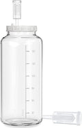 2 Gallon Glass Jar with Airtight Lid, Wide Mouth Wine Making Supplies with 2 Airlocks(7600ML), Pickle Jar, Gallon Fermentation Jar with Clear Scale Marks for Home Brew, Kombucha, Cider, Beer