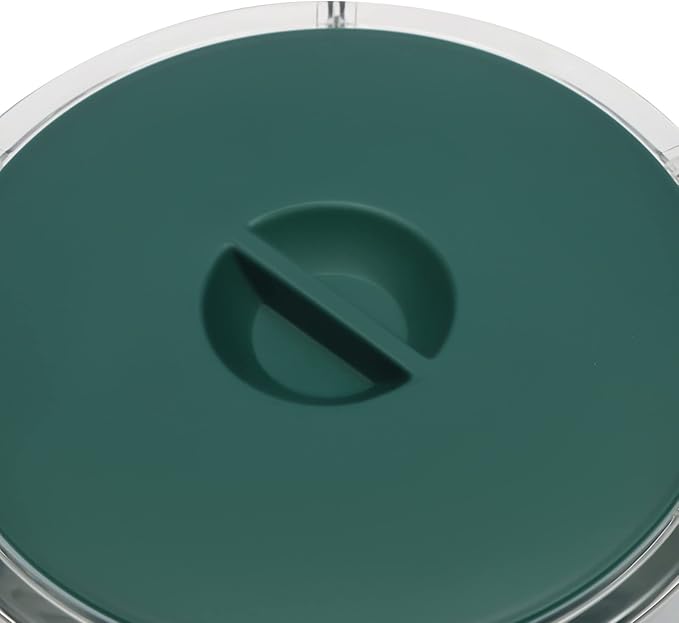 Modern 6-Compartment Rotating Grain Dispenser, 360 Rotating Food Dispenser, One-Click Output, Rice Storage Container (Green 1.4kg)