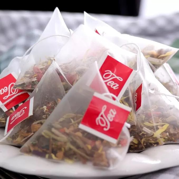 100% Pure Herbal Blend Plant-Pyramid Tea Bags （A pack of 50 bags）8.81oz/250g，Caffeine Free, Gluten Free 胖大海金银花菊花茶(Fat sea Honeysuckle and Chrysanthemum Tea)