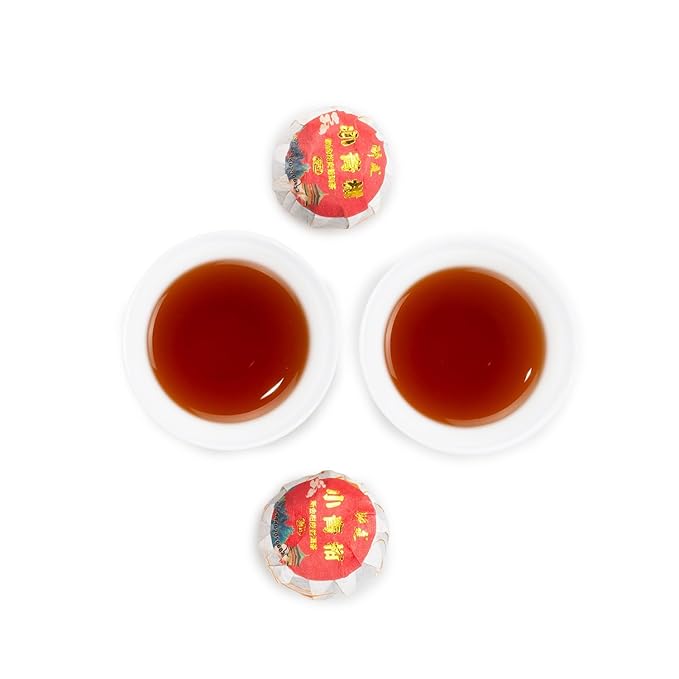 Dfz & tea Xinhui Citrus Puerh Tea,Chinese tea,Low Caffeinated,Make Hot or Cold,6 Piece, (2.3 Ounce)