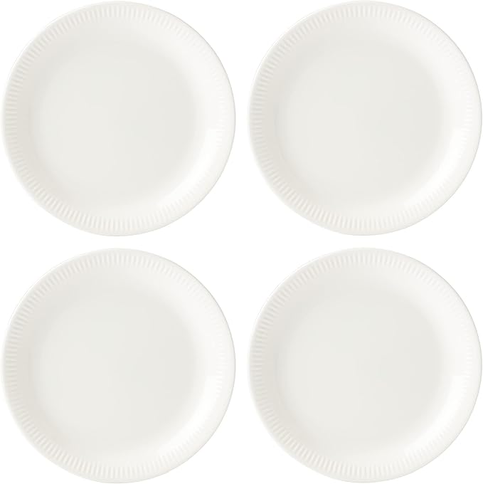 Lenox White Profile Porcelain 4-Piece Dinner Plate Set, 6.75 LB