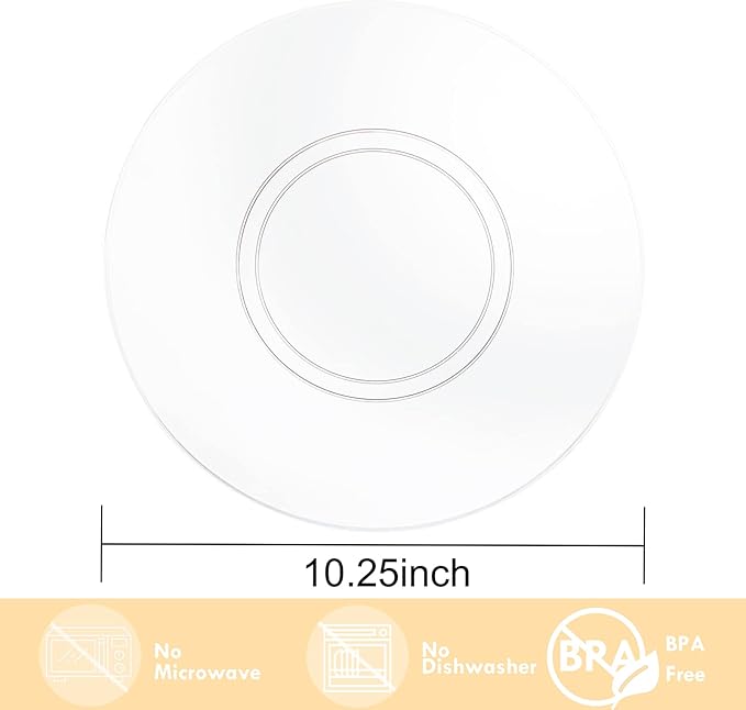 Hioasis 100pcs Clear Plastic Plates for Party - 10.25" Dinner Plates Disposable, Heavy -duty, Classy and Elegant for Weddin
