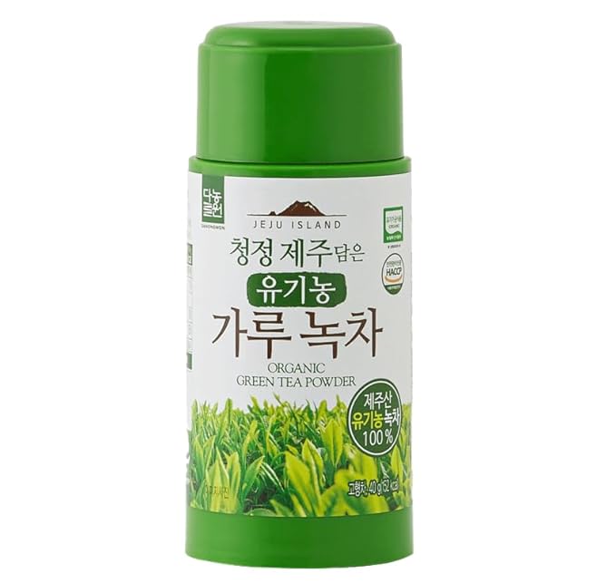 Jeju Green Tea Powder 100% Pure – Korean Matcha Style, Sugar-Free, All-Natural, Culinary Grade – 40g (1.41oz) Jar