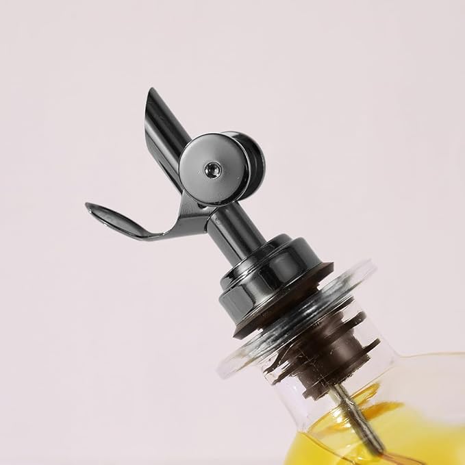 Molimoli Olive Oil Dispenser Bottle for Kitchen With Weighted Pourer - Glass Cruet Set of 4 | 350ml