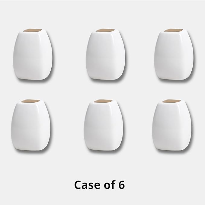Bone China Wide Rim Commercial Grade Dinnerware Teethpick Holder, Case of 6