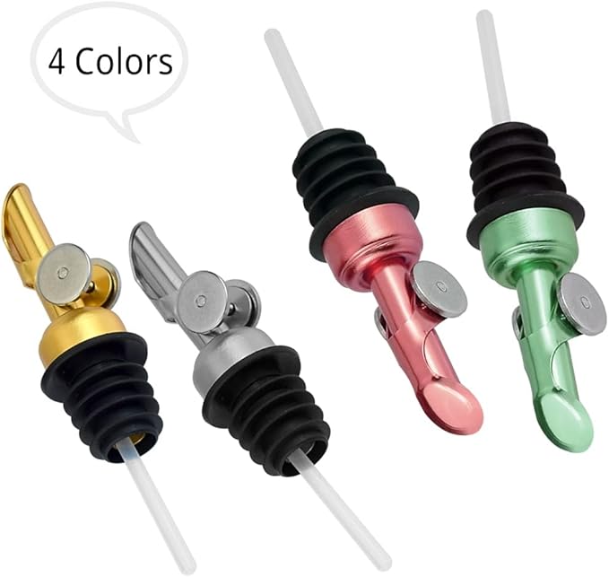 Automatic Pour Spout, Stainless Steel, Leak-Proof, For Olive Oil, Vinegar, Wine & More (Rose)