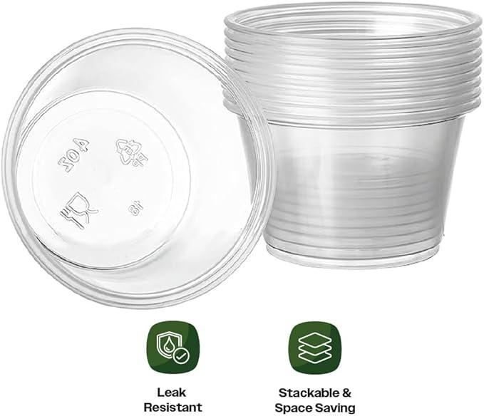 CIAO! 4OZ PP Clear Portion Cup, Lids Sold Separately (Case of 2,500)