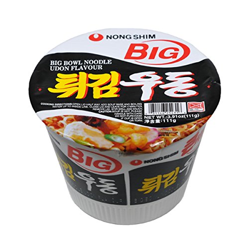 Nongshim Tempura Udon Style Noodle Soup Big Bowl, Deep & Rich Umami Flavor, Savory Broth, Microwavable, Chewy Noodles, 4.02 oz (Pack of 12)