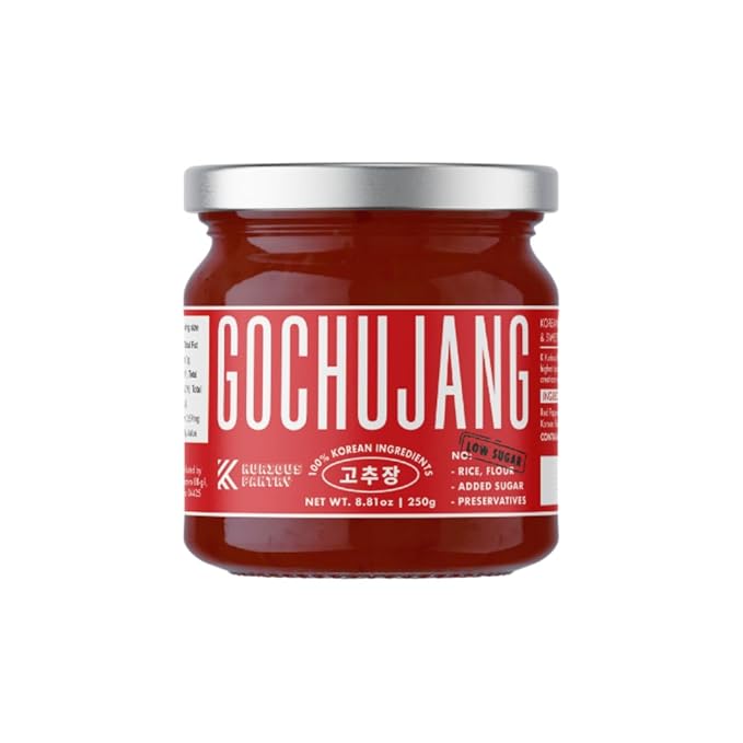 K Kurious Pantry Gochujang, Korean Red Chili Paste, Sauce, Condiment, No Flour, No Added Sugar, No Preservatives, 8.81oz