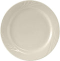 Tuxton China YEA-072 Plate, 7-1/4" Diameter, Round, Wide Rim, Embossed, Microwave and Dishwasher Safe, Oven Proof, Fully Vitrified, Ceramic, TuxCare, Healthcare, Monterey, Pack of 36