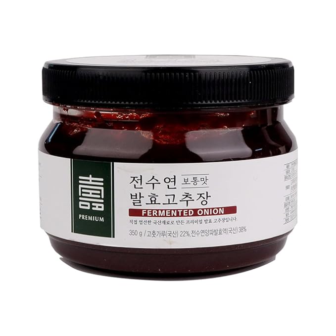 HELLO KFOOD JEONSUYEON Korean Fermented Chili Paste Gochujang 한국산 고추장 350g (12.3 oz) – Made with 100% Korean Ingredients