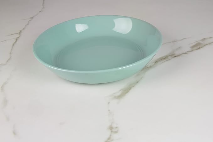 Double Line 9.5"/36 oz Dinner Bowl, Set of 2, Seafoam