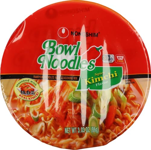 Nongshim HOT & SPICY Noodle Soup, 3.03 Ounce (Pack of 4)