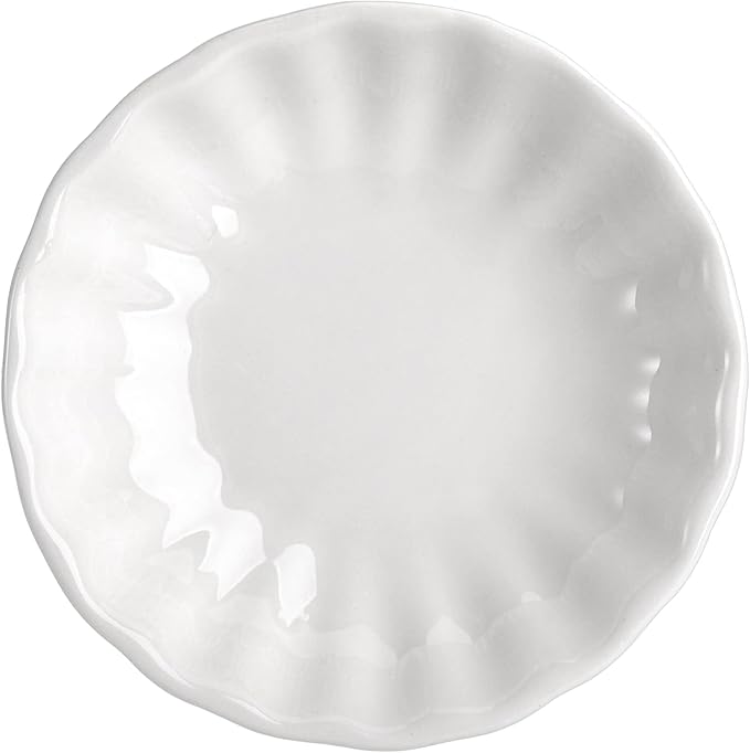 Hiceeden 20 Pack 2.9 Inch Soy Sauce Dish, Ceramic Pinch Bowl 1 Oz, Mini Porcelain Dipping Bowl Plate for Side Dishes, Condiment, Sushi, Ketchup, Appetizer