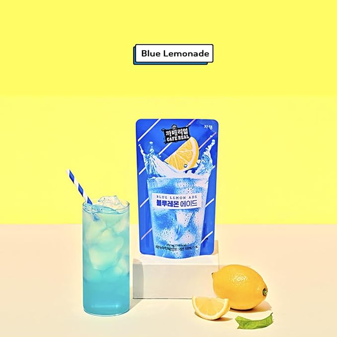 Korean Covenienve Store Drink Pouch Sampler Set - 5 PACK 10 PACK (mango, watermelon, blue lemonade, peach ice tea, shine muscat) + dalgaru yakgwa mirror (ADE 10 PACK)
