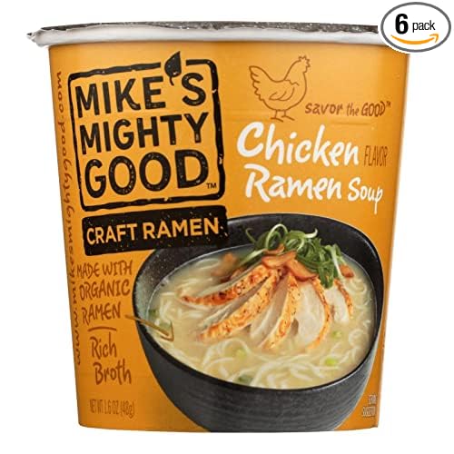 Mike's Mighty Good Ramen Soup, Chicken, 1.6 Oz (Pack of 6)