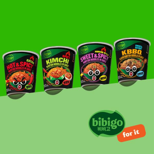 Bibigo Ramyun Ramen Noodles, Spicy Kimchi, 3.45 Ounce (Pack of 1)