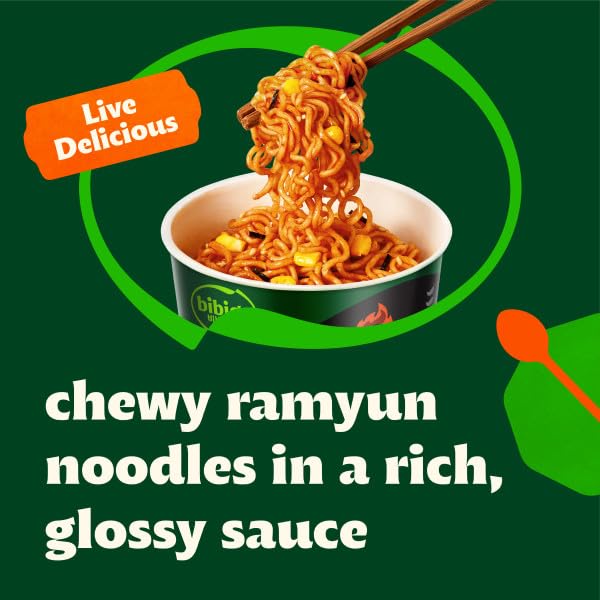 Bibigo Ramyun Ramen Noodles, Sweet & Spicy, 3.43 Ounce (Pack of 1)