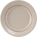 Tuxton China YBA-090 Plate, 9" Diameter, Round, Wide Rim, Embossed, Microwave and Dishwasher Safe, Oven Proof, Fully Vitrified, Ceramic, TuxCare, Healthcare, Monterey, Pack of 24