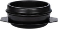 XICHENGSHIDAI Korean Stone Bowl with Tray, Dolsot Bibimbap Bowl, Earthenware Ceramic Hot Pot for Soup, Stew, Rice, Ramen and Ttukbaegi, Oven & Stovetop Safe, Black - 27oz