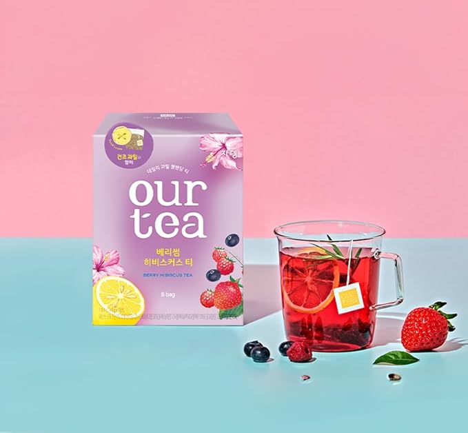 ROASTIQUE Berry Some Hibiscus with Real Dried Fruit – Premium Orgainc Tea Sweet Fruit Blend Hot or Iced Tea Eco-friendly PLA bags, 8 Tea Bags