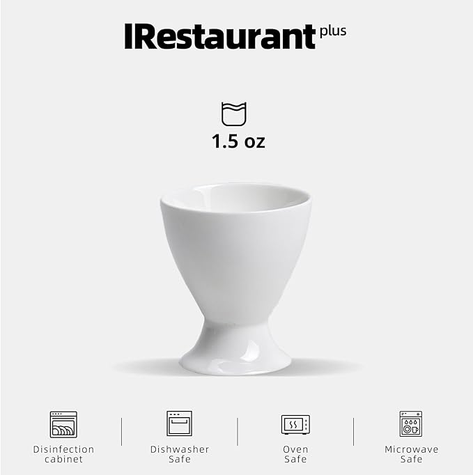 Bone China Wide Rim Commercial Grade Dinnerware Egg Cup, Case of 6
