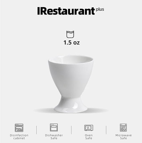 Bone China Wide Rim Commercial Grade Dinnerware Egg Cup, Case of 6
