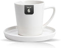 Bone China Cone Shape Commericial Grade Dinnerware Coffee Cup & Saucer Set, Case of 6 Sets