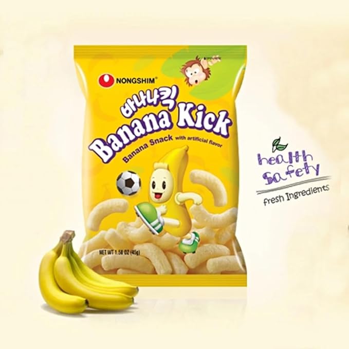 Box of Life Korean Snack Variety Pack - Banana Kick Puff Snack 1.58 oz (Pack of 3)