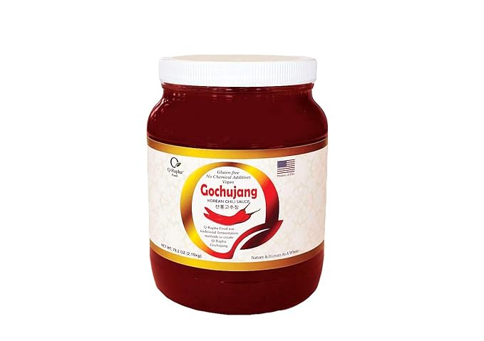 Q-Rapha Premium Korean Gochujang (Chili Paste), Gluten-free, Non-GMO, Unpasteurized Artisanal (78.2 oz)