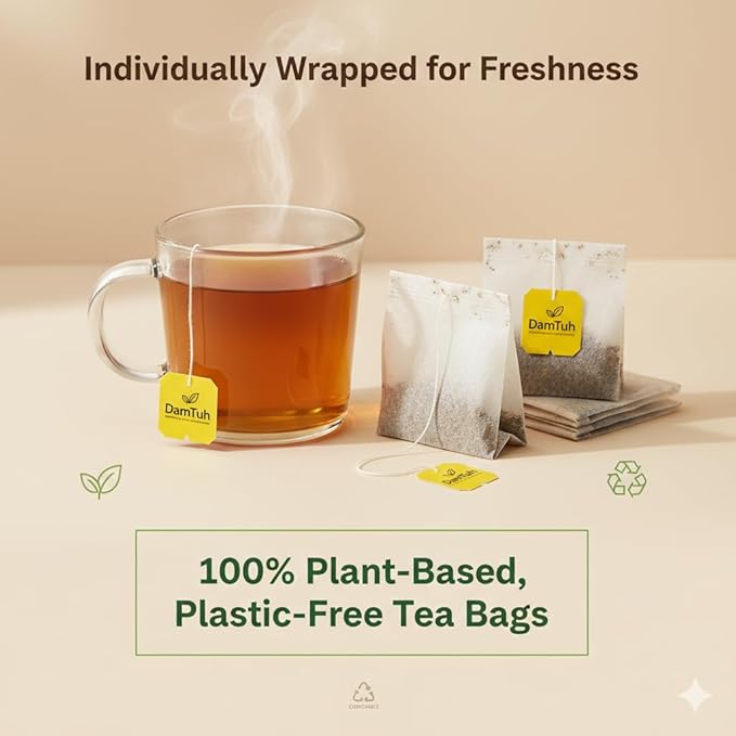 Damtuh Korean Pu-erh Tea – Aged & Smooth Dark Tea, Full-Bodied Earthy Flavor – 50 Tea Bags (Pack of 2)