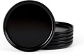 Herogo 6-Piece Stoneware Small Dinner Plates Set, 7.9" Ceramic Round Dessert Plate Set, Double Reactive Glaze Large Dinnerware Plates for Kitchen, Microwave, Oven and Dishwasher Safe, Matte Black