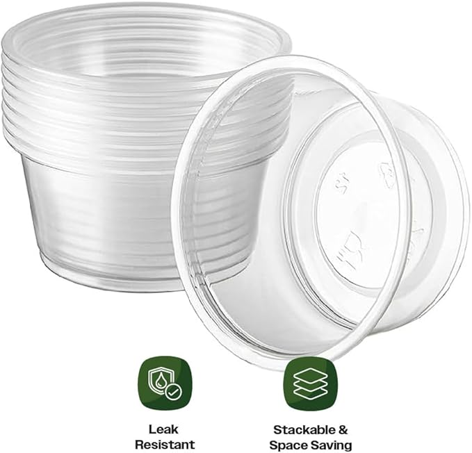 CIAO! 2OZ PP Clear Portion Cup, Lids Sold Separately (Case of 2,500)