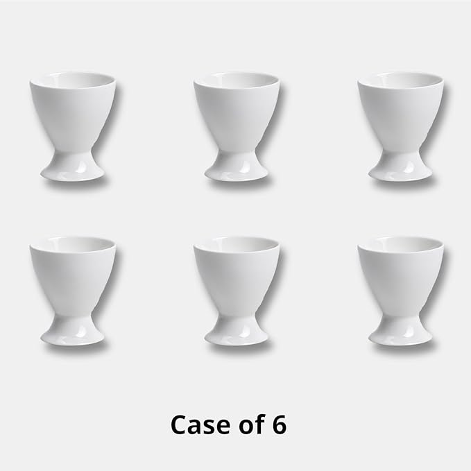 Bone China Wide Rim Commercial Grade Dinnerware Egg Cup, Case of 6