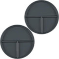 Unbreakable Divided Plate, 9 Inch Portion Control Plate,Dinner Plates for Healthy Eating and Bariatric Diet Divided Plates for Adults, 2Pcs Gray