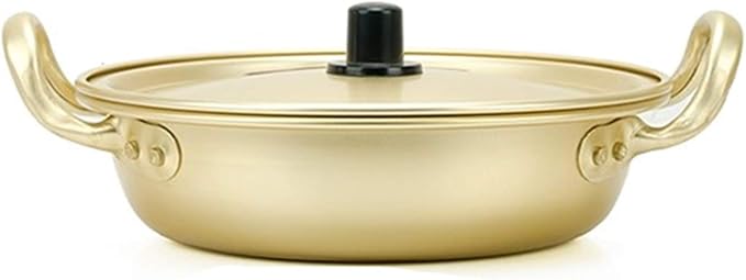 Yellow Aluminum Pot South Korea Stretched Noodles pot Instant Noodles Super popular cooker-20cm/7.9inch