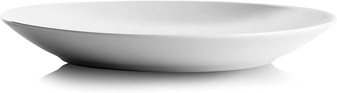 10 Strawberry Street 10.5" Catering Coupe 12pc Dinner Plate and 7.5" 12pc Salad/Dessert Plate Set, White