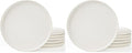 famiware Star Dinner Plates for 6, 10 inches Plate Set, Scratch Resistant, Stoneware Dinnerware, Kitchen Modern Rustic Serving Dishes, Matte White (Pack of 2)