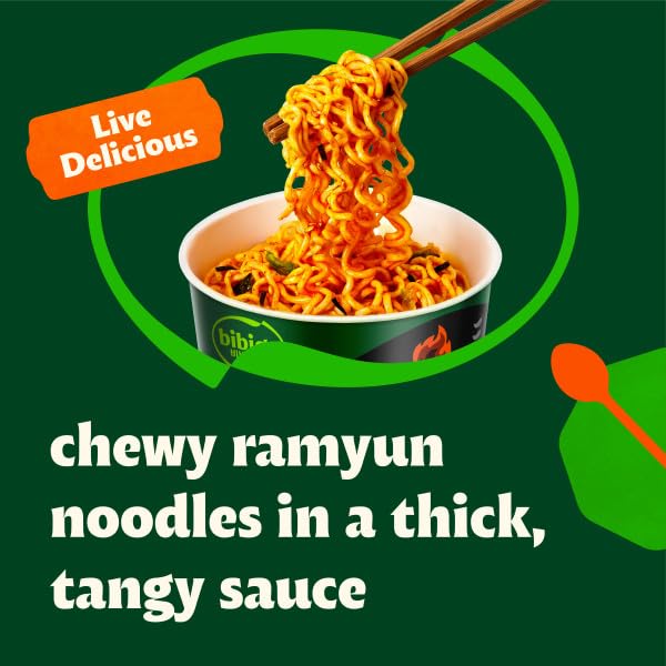 Bibigo Ramyun Ramen Noodles, Spicy Kimchi, 3.45 Ounce (Pack of 1)