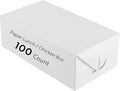 Restaurantware Paper Takeout Box 100 Count 71 Oz Greaseproof Disposable Lunch Box Spill-Resistant Restaurant Takeout Container Secure Closure White