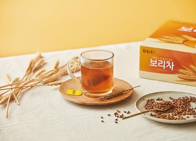 Damtuh Korean Barley Tea, Roasted Barley Tea Bags, Boricha Mugicha, Caffeine-Free, 100 Bags