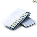 Eaasty 2 Pieces Breastmilk Storage Container Baby Food Milk Silicone Freezer Trays with Lid Breastmilk Freezer Tray Organizer Ice Trays Silicone Storage Bag Tray 10-1 oz Bars(Blue)