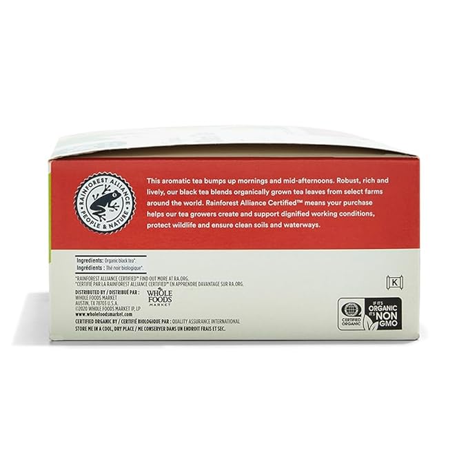 365 by Whole Foods Market, Organic Black Tea, Single-Serve Tea Bags, 70 Count